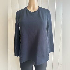 PURIFICACION GARCIA Long Sleeve Navy Blue Size Medium